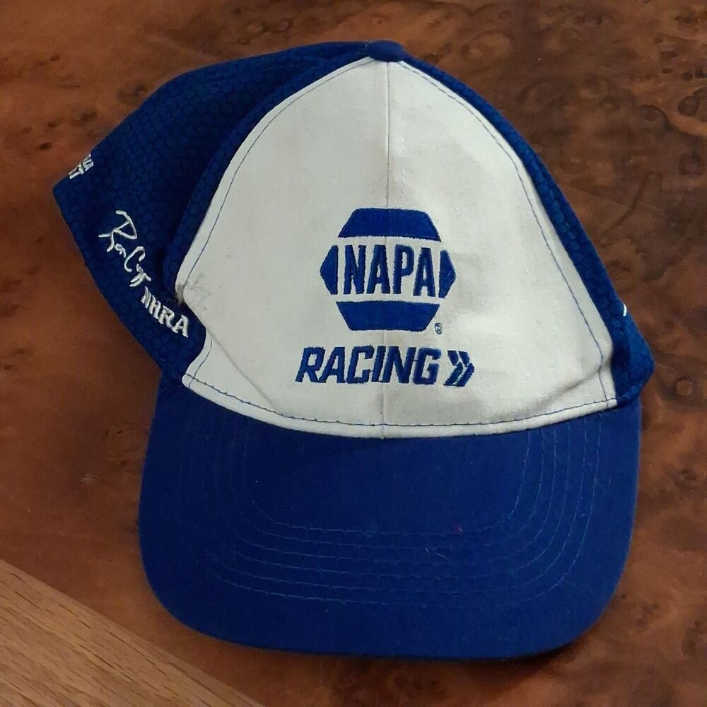 napa racing hat cap blue white nascar nhra indycar world of outlaws arca west